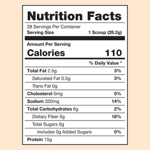 310 Snickerdoodle Shake nutrition facts highlighting the amount of calories per serving.