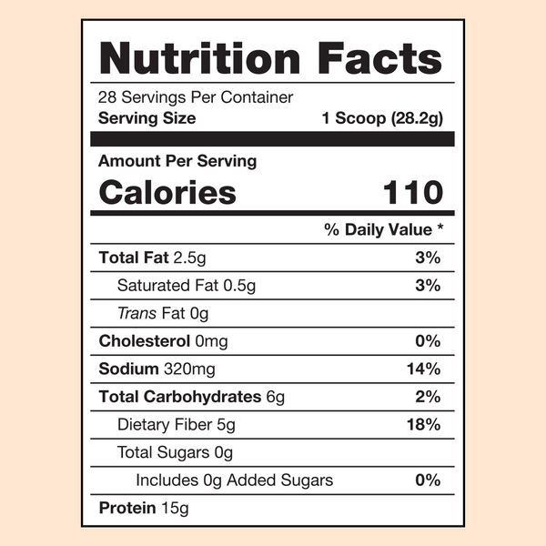 310 Snickerdoodle Shake nutrition facts highlighting the amount of calories per serving.