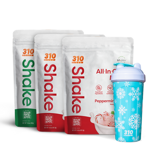 triple holiday bundle with three shakes and a shaker cup