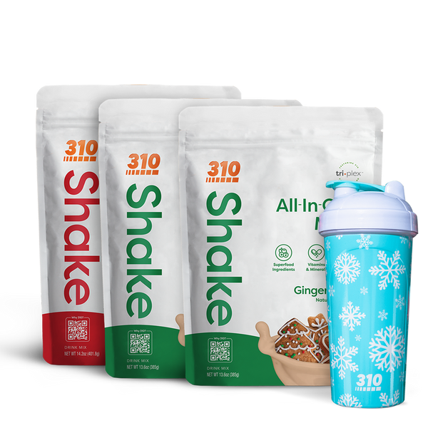 gingerbread, peppermint swirl shake and holiday themed shaker cup bundle