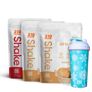 two snickerdoodle, peppermint swirl and a holiday themed shaker cup bundle