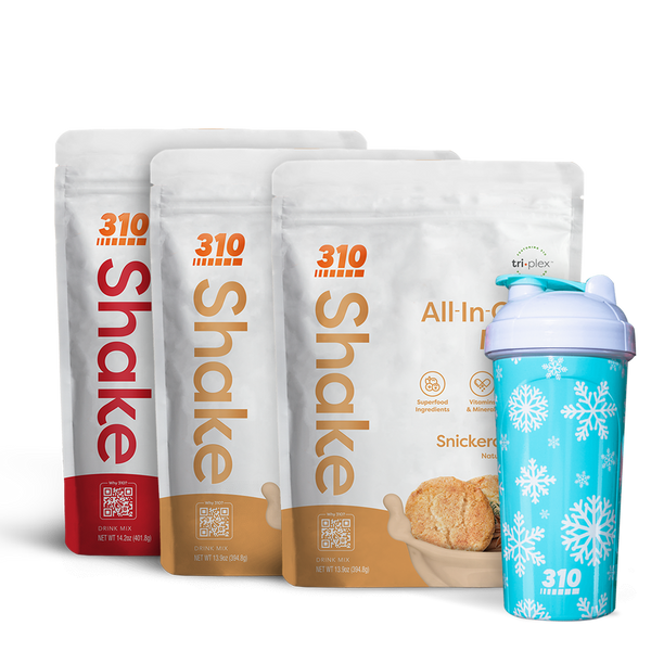 two snickerdoodle, peppermint swirl and a holiday themed shaker cup bundle