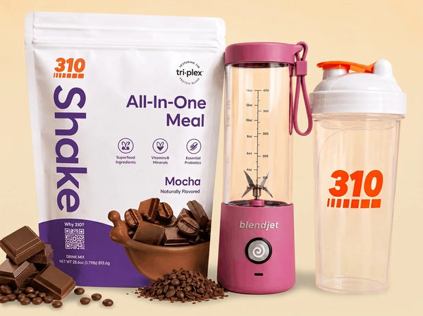 310 Blend & Go — Mocha / Hot Pink
