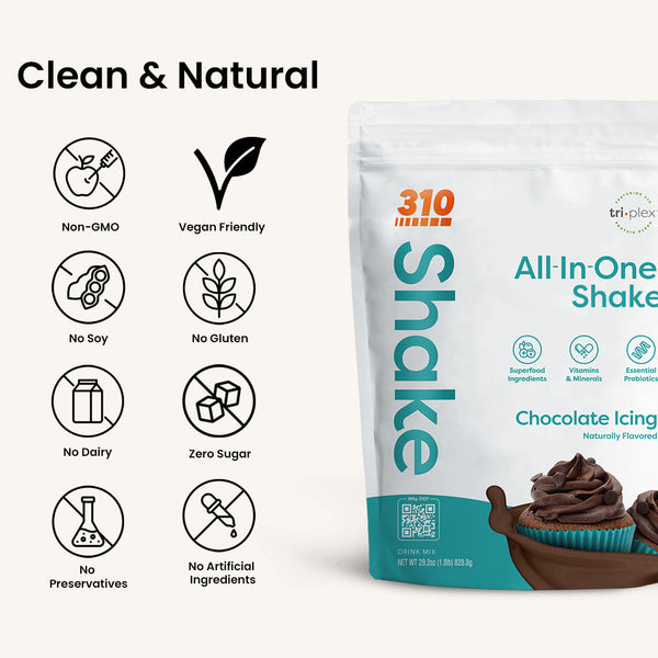 310 Chocolate Icing All-In-One Shake clean and natural ingredients