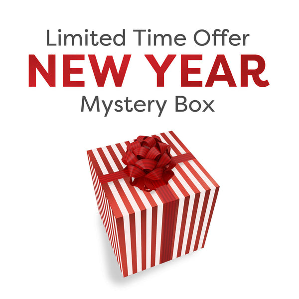 new year's limited time red striped mystery box