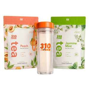 310 Tea Lover's Variety Pack — Jasmine Mint Tea, Peach Tea, and a 310 Tea Tumbler