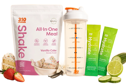 310 Hydration Bundle — Vanilla Cake shake, electrolytes & water-tracker bottle