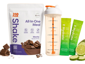 310 Hydration Bundle — Mocha shake, electrolytes & water-tracker bottle
