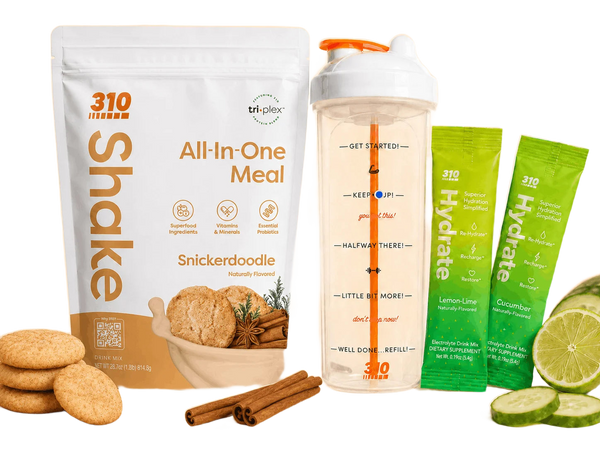 310 Hydration Bundle — Snickerdoodle shake, electrolytes & water-tracker bottle