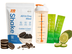 310 Hydration Bundle — Cookies & Cream shake, electrolytes & water-tracker bottle