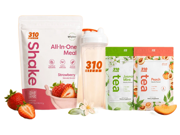 310 Summer Stack — Strawberry shake + reusable shaker cup
