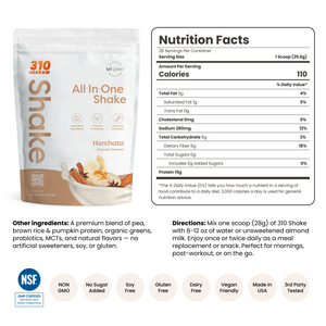 310 Horchata All-In-One Shake ingredients and nutrition facts