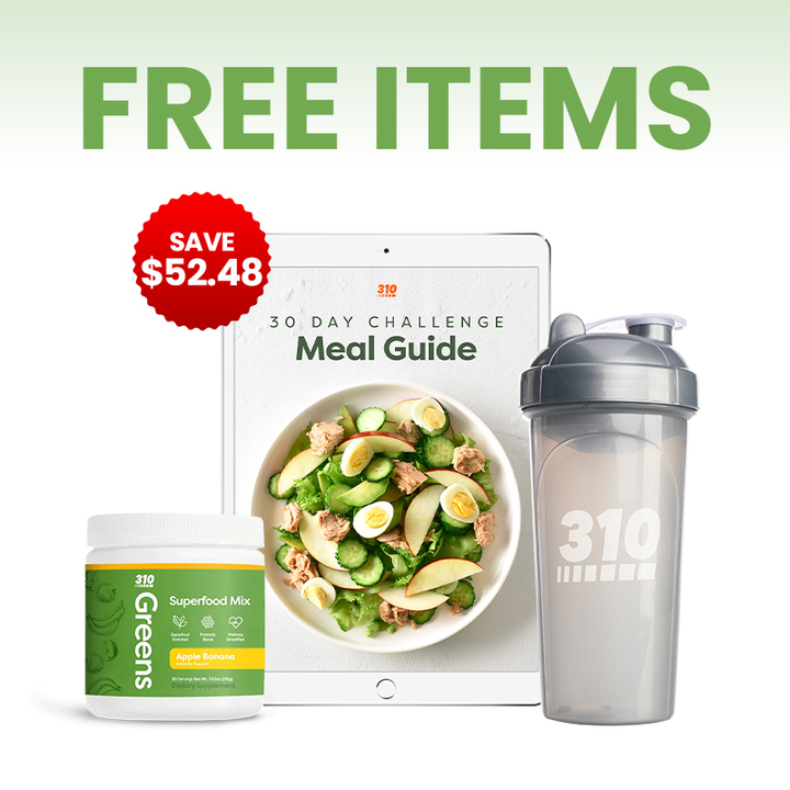 Greens, Shaker Cup, and E-book Meal Guide