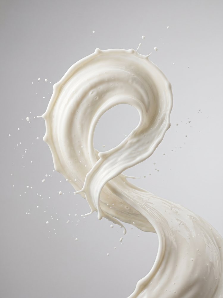 Creamy swirl suggesting probiotic cultures