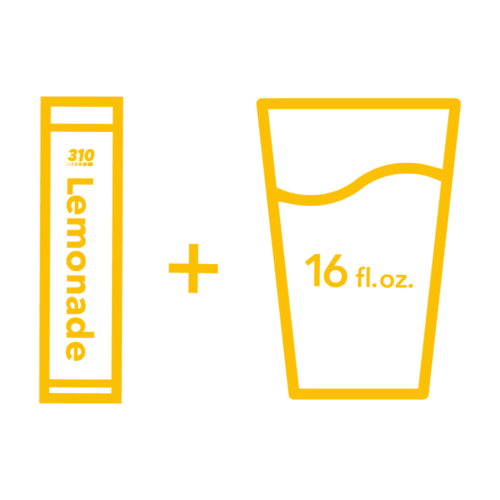 Add 1 Packet into 16 fl. oz of Cold Water in a Glass or Shaker Cup