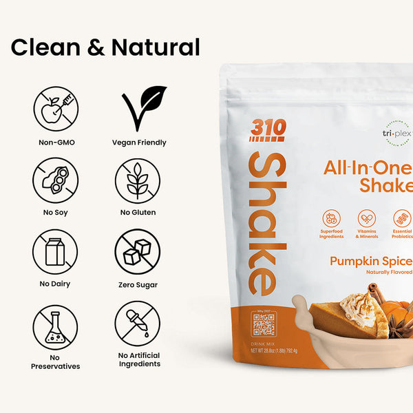 310 Pumpkin Spice All-In-One Shake clean and natural ingredients