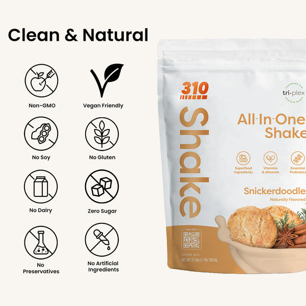 310 Snickerdoodle All-In-One Shake clean and natural ingredients
