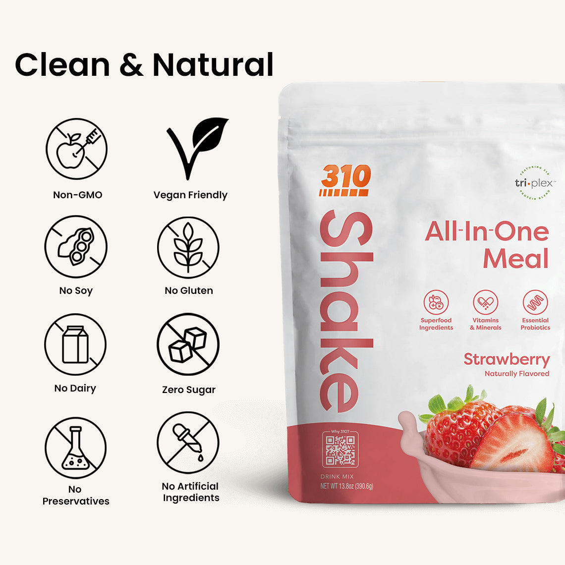 310 Strawberry Shake All-In-One Meal