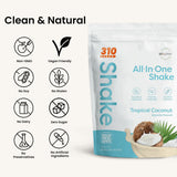 310 Tropical Coconut All-In-One Shake clean and natural ingredients