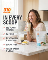 310 Tropical Coconut All-In-One Shake with 15g plant protein, 5g fiber, 26 vitamins and minerals, sugar free, plant-based