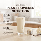 310 Shake Vanilla Creme: one shake, plant-powered nutrition. 15g plant-based protein, 26 vitamins and minerals, 25 superfoods, probiotics and digestive enzymes