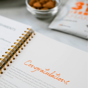 journal with congratulations page