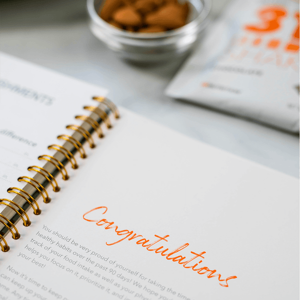 journal with congratulations page