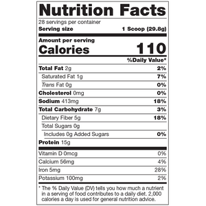 310 Nutrition Organic Chocolate Shake Nutrition Label