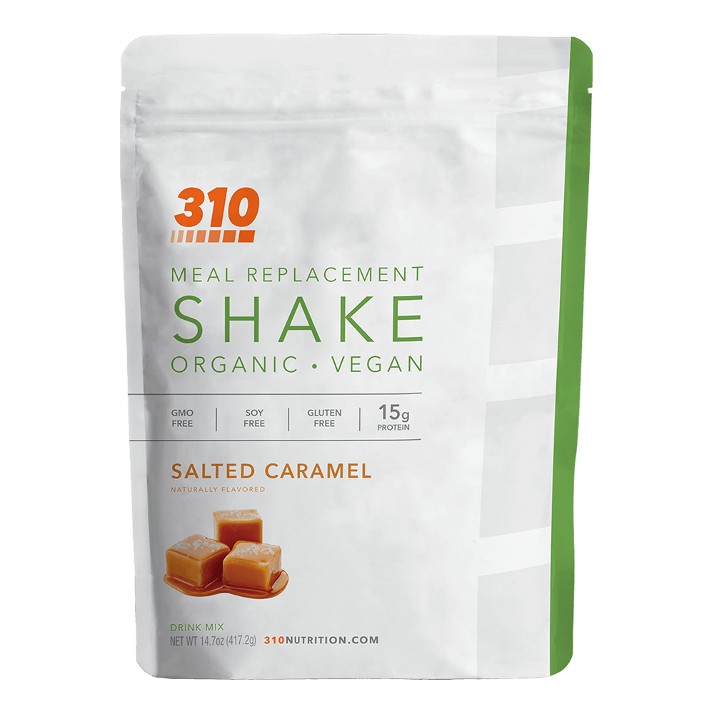 310 Organic Salted Caramel Shake pouch, smaller size