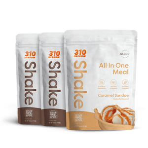 14 serving of two chocolate bliss and caramel sundae shake