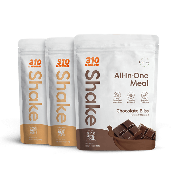 two caramel sundae and chocolate bliss 14 serving meal replacement packs