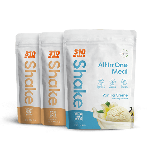 14 servings of two caramel sundae shake and vanilla creme meal replacement