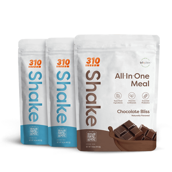 two vanilla creme and chocolate bliss meal replacement packs