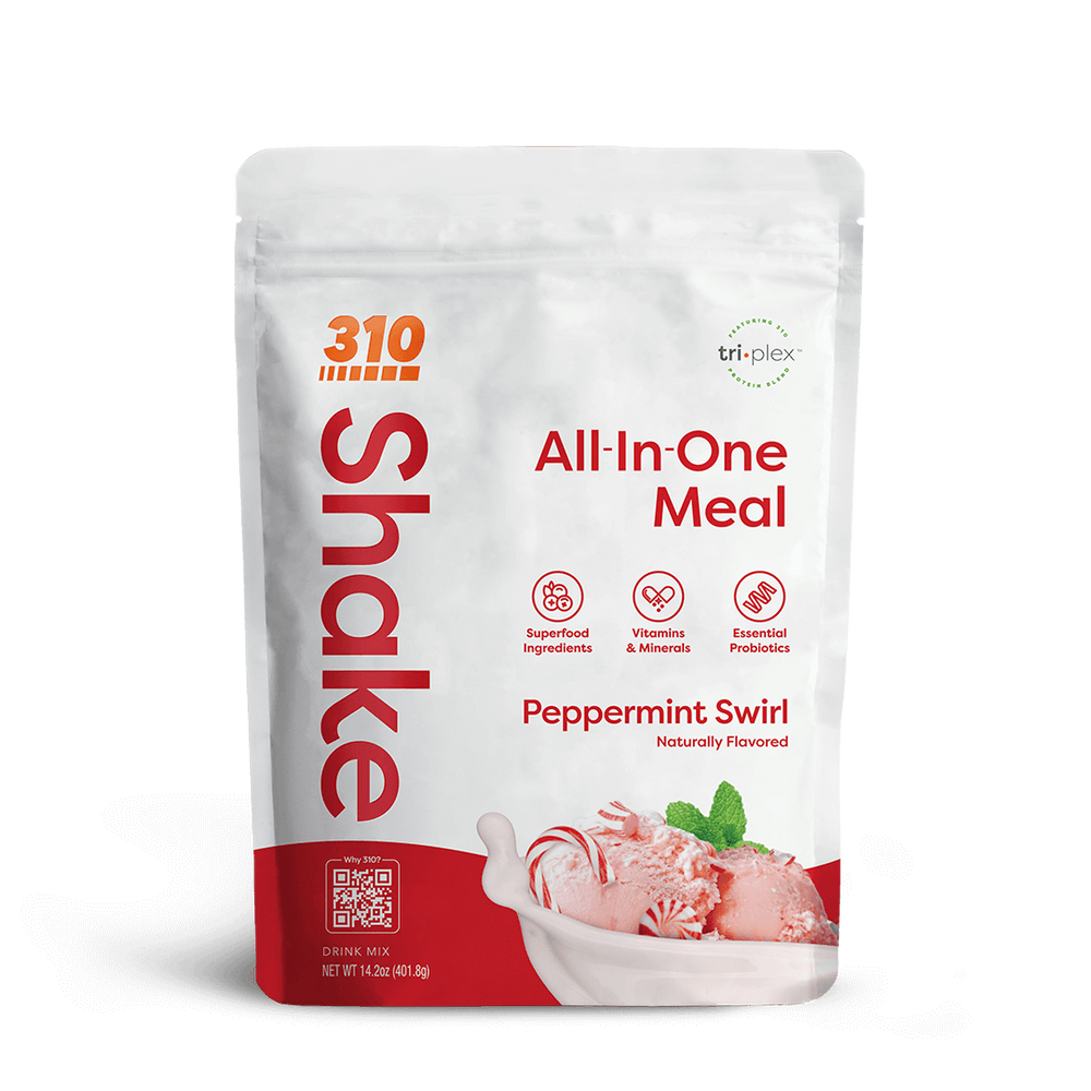 310 all-in-one peppermint swirl shake pouch.
