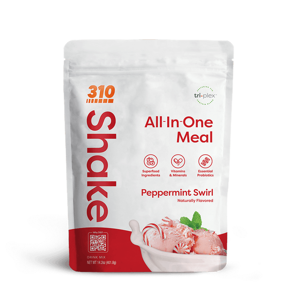 310 all-in-one peppermint swirl shake pouch.