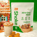 Festive gingerbread shake, gingerbread house, and 310 all-in-one meal 