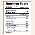 gingerbread shake nutrition facts label.