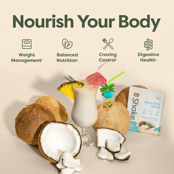 Nourish your body with tropical coconut flavored shake key features.