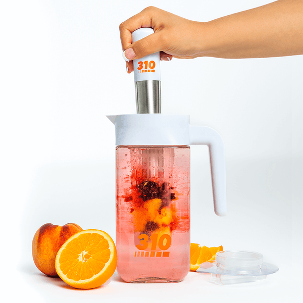 fruit fuser with tangerine and peach