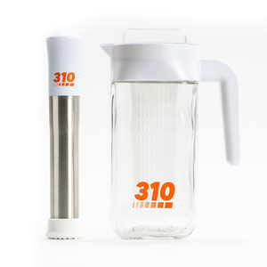 an empty transparent fruit fuser