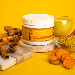 vanilla chai golds surrounded with ingredients