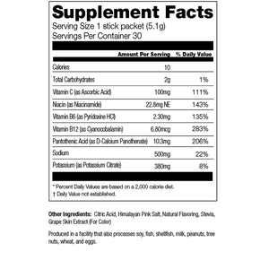 wildberry hydrate supplement facts