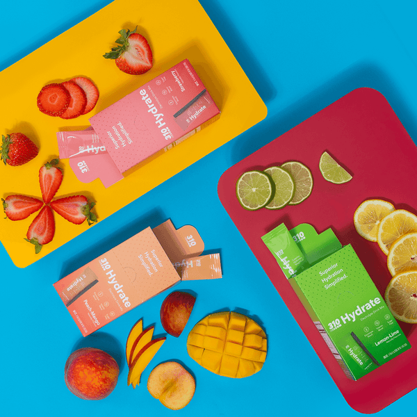 strawberry, peach-mango and lemon-lime hydrates
