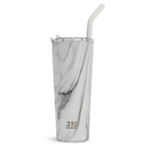 marble design insulated stainless steel travel mug