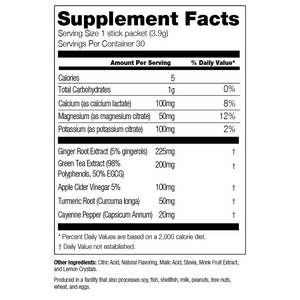 ginger-cayenne supplement facts