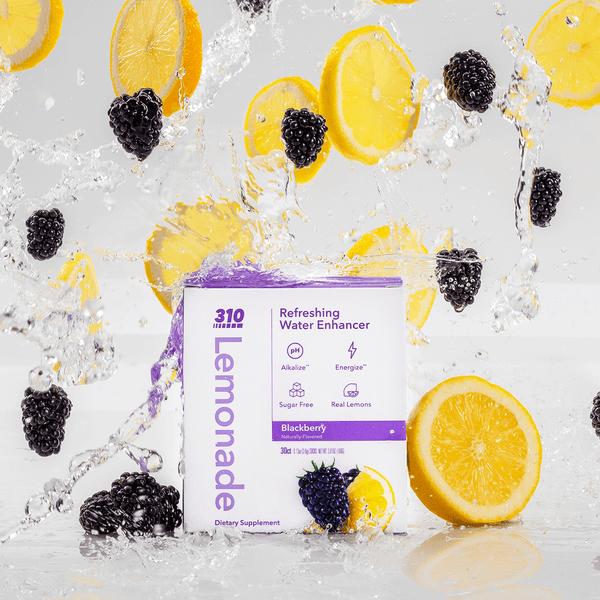 310 lemonade blackberry flavor with splashing lemons and blackberries