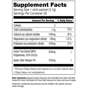 cherry-lime lemonade supplement facts