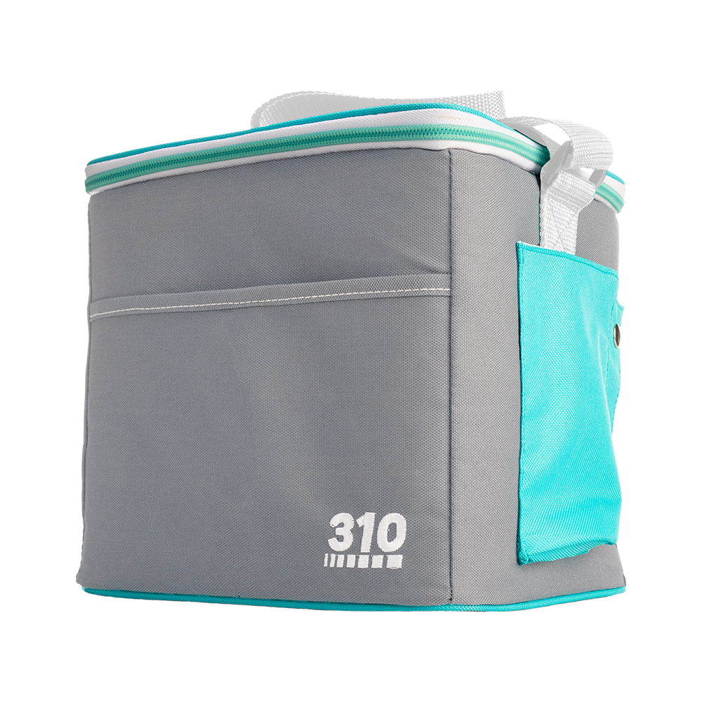 Teal meal prep lunch box a comfy insulated lunch box with mesh outer pocket.