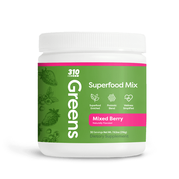 310 Greens Superfood Mix in Mixed Berry flavor