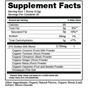 vanilla chai superfood supplement facts